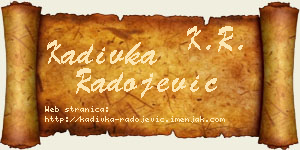 Kadivka Radojević vizit kartica